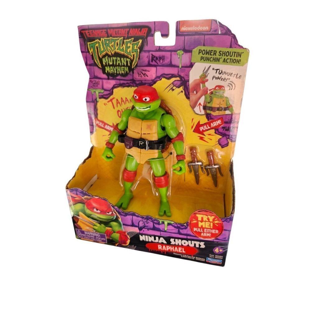 Teenage Mutant Ninja Turtles Mutant Mayhem Ninja Shouts Raphael Action Figure Ne